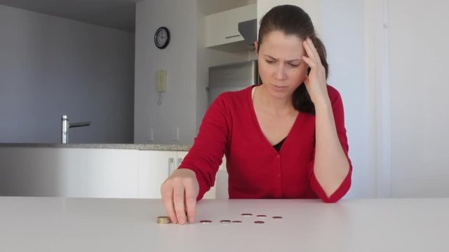 Young woman having financial problems