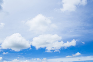 Blue sky with beautiful clouds.