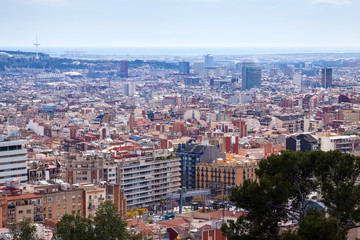 Fototapeta na wymiar view of Barcelona cityscape