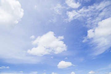 Blue sky with beautiful clouds.
