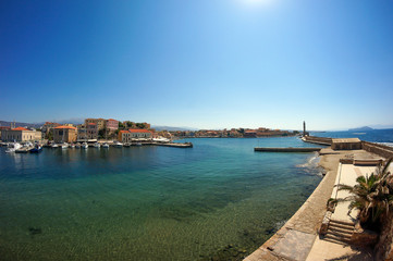 Fototapeta premium Beautiful street view in Chania, Crete island, Greece