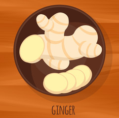 Ginger vector icon.  