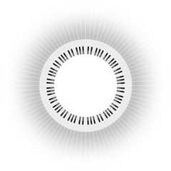 circle piano keyboard with rays