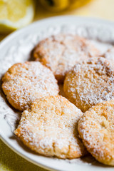 Close-up View of Homemade Cookies with Lemon Flavor, Vertical View