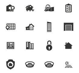 Real estate icons set