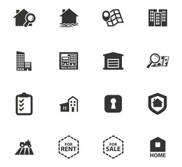 Real estate icons set