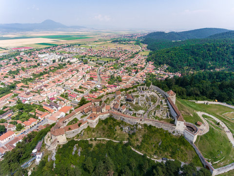 Rasnov citadel as seen from above