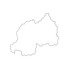 Rwanda map outline