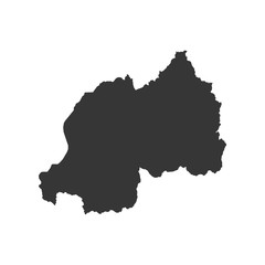 Rwanda map outline