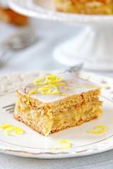 Apple cake with hint of lemon