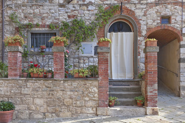 Fototapeta premium Toskana-Impressionen, schöne Hausterrasse