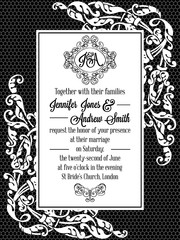 Vintage delicate formal invitation card 
