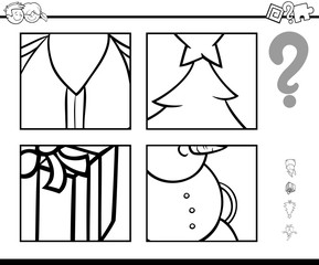 guess xmas items game for coloring