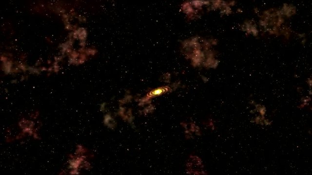 Galaxy Approach Animation - Loop Orange Red