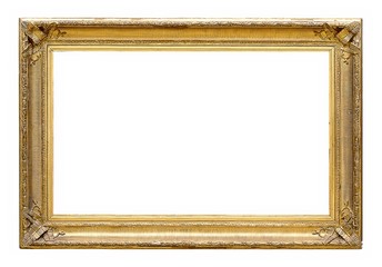Golden frame for paintings, mirrors or photos