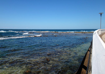 Scenes of Nobbys Beach, Newcastle, NSW Australia.