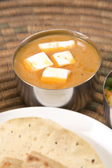 Cheese Cooked with Tomato Sauce Indian Dish