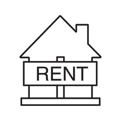 House for rent linear icon