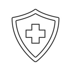 Medical insurance linear icon