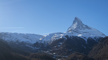 Matterhorn peak , Zermatt village , Switzerland