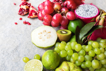 Tropical Fruits Raw Eating Concept Food Dark