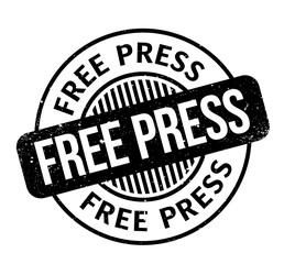 Free Press rubber stamp. Grunge design with dust scratches. Effects can be easily removed for a clean, crisp look. Color is easily changed.