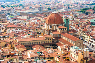 Fototapeta na wymiar Aerial view of town Florence