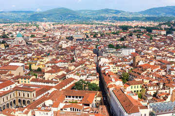 Fototapeta na wymiar Aerial view of town Florence