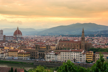 Obraz premium Florence on a sunset, Italy
