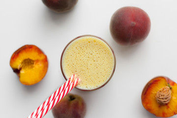 Glass of peach fresh