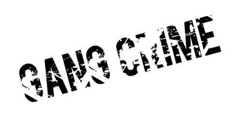 Gang Crime rubber stamp. Grunge design with dust scratches. Effects can be easily removed for a clean, crisp look. Color is easily changed.