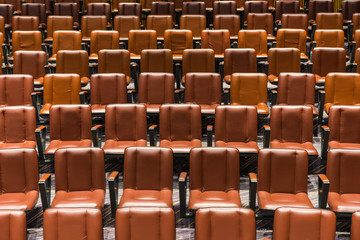 The theater chairs in concert hall.