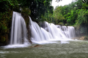Nature landscape of waterfall hidden in the tropical, Thailand
