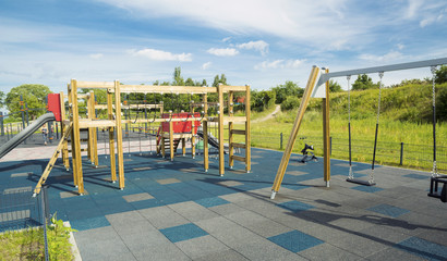Fototapeta premium Colorful playground in the park.