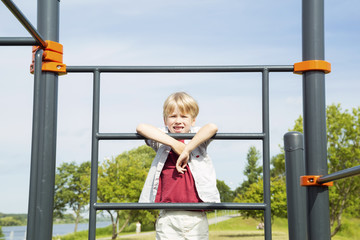 Happy boy on the playground