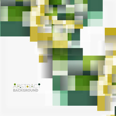 Abstract blocks template design background, simple geometric shapes on white, straight lines and rectangles