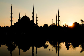Sunset in Istanbul: Blue Mosque