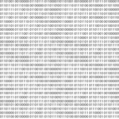 Binary code vector seamless pattern. Zero one computer code background