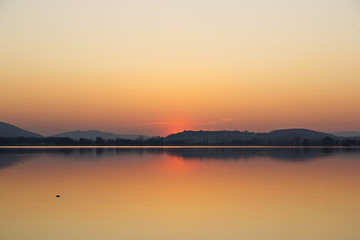 Naklejka premium Sonnenuntergang auf der Mettnau