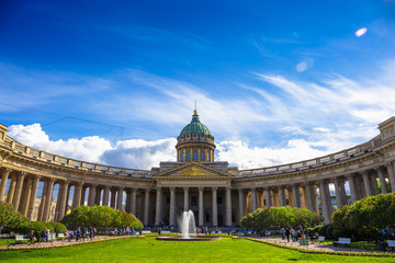 Obraz premium Facade of Kazan Cathedral, St. Petersburg