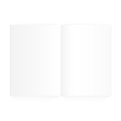 Blank open magazine template on white background. Vector illustration. EPS10.