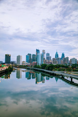 Philadelphia skyline at night