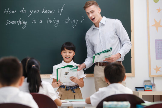 Teachers and pupils in the classroom