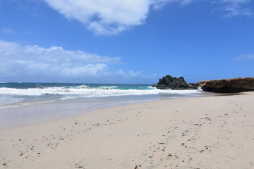 Large Rock Formations on the Edge of Andicuri Beach