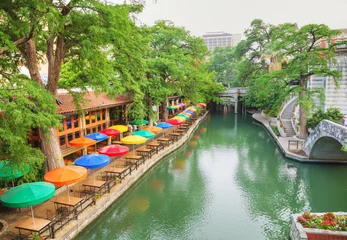 Gordijnen Rivierwandeling in San Antonio © andreykr