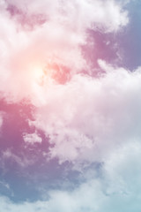 Fototapeta premium sun and cloud background with a pastel color