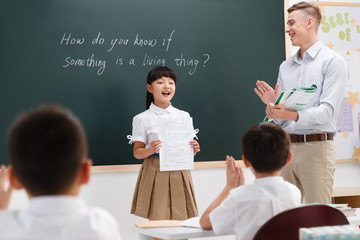 Teachers and pupils in the classroom