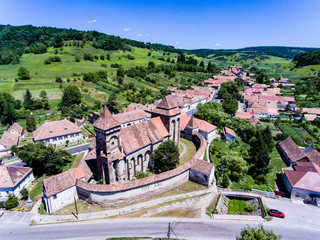 Fototapeta na wymiar Valea Viilor fortified Church. Inscription: 709 years