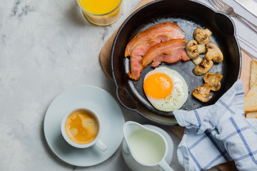 Breakfast and lunch concept - traditional food