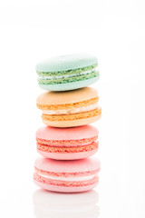 Pastel Macaroons on isolated